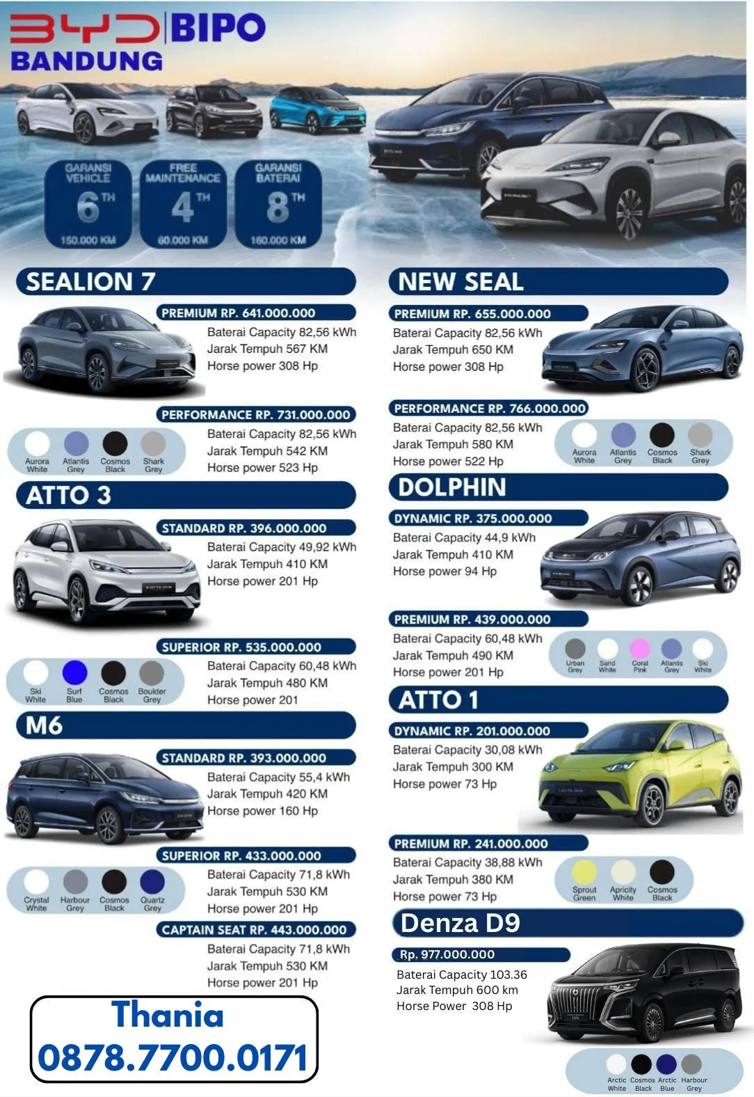 pricelist byd bandung 2025